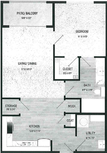 A1 - One Bedroom / One Bath - 738 Sq.Ft.*